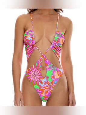 Luli Fama VIVI IL MOMENTO - Drawstring Monokini